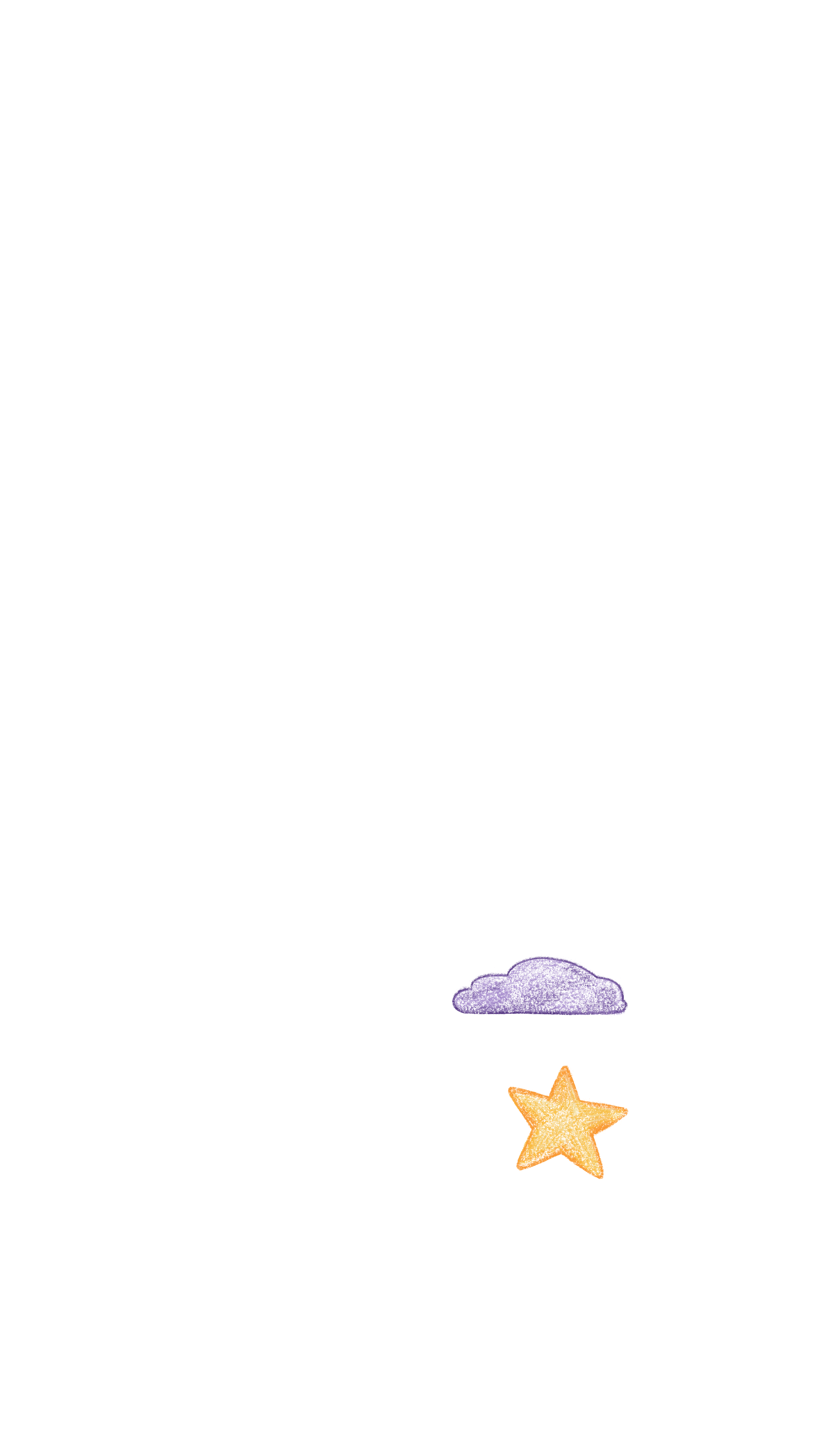 big, hand-drawn yellow star
